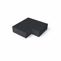 *Schellevis TRAP HOEKSTUK 90° (37/15) BUITEN CARBON 60X60 CM