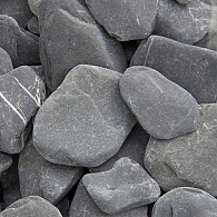 Flat Pebbles Zwart (KD) 30-60 mm in BigBag
