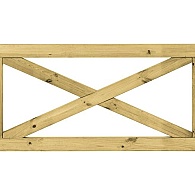 *Grenen boerenland hek 75x150 cm