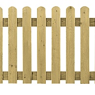 *Vuren Hek Relief Rond 80x180