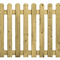 *Vuren Hek Relief Rond 100x180