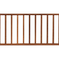 *Bangkirai Spijlen hek in kader 100x180