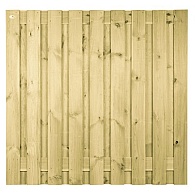 *Grenen Scherm bij beton 180x180 cm 19 planks