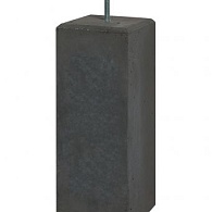 *Beton Poer zwart met facet 17x17x58 cm incl verselbare bev.plaat