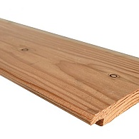 *Douglas half Lips 1-zijde fijn bezaagd, 1 zijde geschaafd 18x175 lengte 250 cm