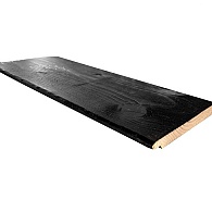 *Achter- en zijwand  Vuren Zwart Half lips vertricaal 400 cm