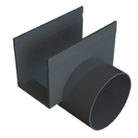 *ACO SlimLine zijloop 80mm ( zijuitloop lange kant )