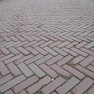 Oud gebakken dikformaten (  7 duimers ) Rood/paars Oud Zandvoort NM