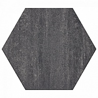 *Soft Comfort Zeskant 60/52,5x30x4 cm Grijs/Zwart