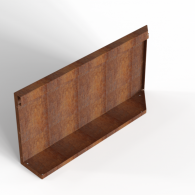 *Plantenbak Module+ Uitwendig hoekpaneel (B) 90x42 L CORTEN