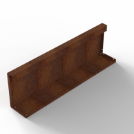 *Plantenbak Module+ Recht Paneel (A) 90x28 CORTEN
