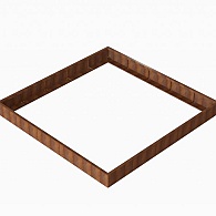 *Plantenbak Module+ Corten 300x300x28 cm