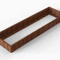 *Plantenbak Module+ Corten 300x90x28 cm