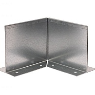 *Inwendige hoek Kantopsluiting Double (flg) 10 cm VERZINKT exclusief koppelplaat of koppelspies