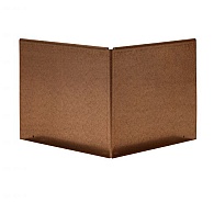 *Uitwendige hoek Kantopsluiting Single & Single Flex 27,7 cm CORTEN exclusief koppelplaat of koppelspies
