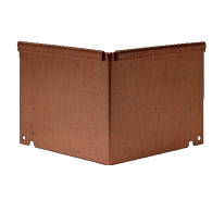 *Inwendige hoek Kantopsluiting Single & Single Flex 10 cm CORTEN exclusief koppelplaat of koppelspies
