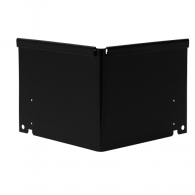 *Inwendige hoek Kantopsluiting Single & Single Flex 10 cm GRAFIETZWART exclusief koppelplaat of koppelspies