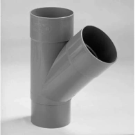 *HWA T stuk 45° VSE Grijs - 80 mm(CL)