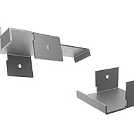*StructurAL- Alu afwerklijst clip boven/onder 2x4st incl. schroeven