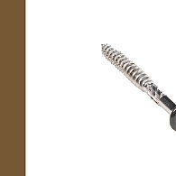*Cobra Razorspin schroef RVS A2 5x60mm Teak RAL8024 voor montage op houten onderbalk (50 schroeven)