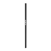 *Aanslaglat met slotlijst L 183cm RAL9005 voor poort (2891-2942)
