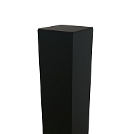 *Boston Alu poortpaal 90x90mm hol L-275cm RAL9005 dikte 4mm