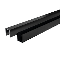 *Boston Alu U-lijst start/top L175cm RAL9005 25x30mm zonder connectoren