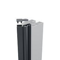 *Boston alu variabel hoekprofiel voor paal RAL7016 L-200cm