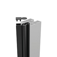 *Boston alu variabel hoekprofiel voor paal RAL9005 L-200cm