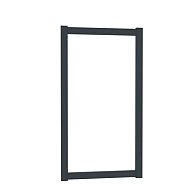 *Boston alu vulbaar poortframe 120x183cm RAL9005 incl. insteekslot