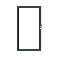 *Boston alu vulbaar poortframe 98x183cm RAL9005 incl. insteekslot