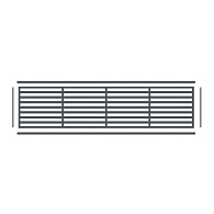 *Boston Decopaneel Paxos horizontaal 45x175cm RAL7016 dikte 2mm