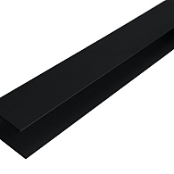 *WEO35-60 Alu F-profiel Ebony Black L-300cm 65x80mm  - RAL9005