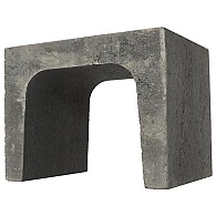 *U-element 40x40x50 cm Antraciet