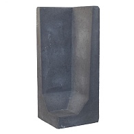 *L-Hoeksteen Zwart 100x40x40cm