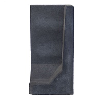 *L-Hoeksteen Zwart 80x40x40cm