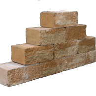 *STRAIGHT BLOCK 35X20X15CM MONT BLANC