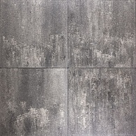 *TUINTEGEL 60X60X5 BLACK/GREY NL