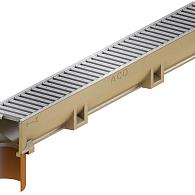 *Euroline goot 100cm H60 incl verz stalen sleufrooster met uitl Ø110