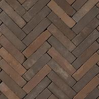 Gebakken WF getrommeld Carpo, rood paars bruin bezand, 20x5x6 UWF60