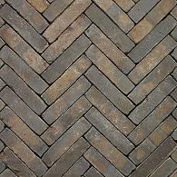 Gebakken WF getrommeld Oliva WS, bruin blauw,onbezand, 20x5x8