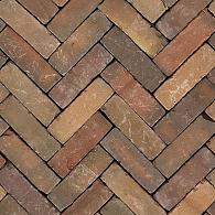 Gebakken DF getrommeld Varia WS, geel rood bont, onbezand, 20x6,5x6 UDF60
