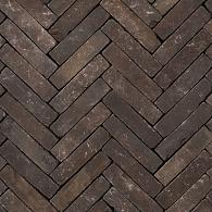 Gebakken WF getrommeld Nostalgie WS, zwart bruin onbezand, 20x5x6 UWF60 (krom)