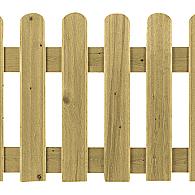 *Vuren Hek Relief Rond 60x180 lengte 61 cm