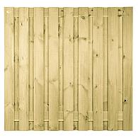 *Grenen Scherm bij beton 180x180 cm 19 planks