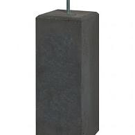*Beton Poer zwart met facet 14x14x58 cm incl verstelbare bev.plaat