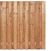 *Scherm Coloured Wood fijn bezaagd 19 planks 180x180 ( Nieuw)