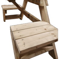 *Balkon-muurbankje 160x79x58 cm