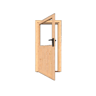 *Enkele deur Linksdraaiend Glas Douglas ( losse roedes)