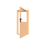 *Enkele deur Rechtsdraaiend Glas Douglas ( losse roedes)